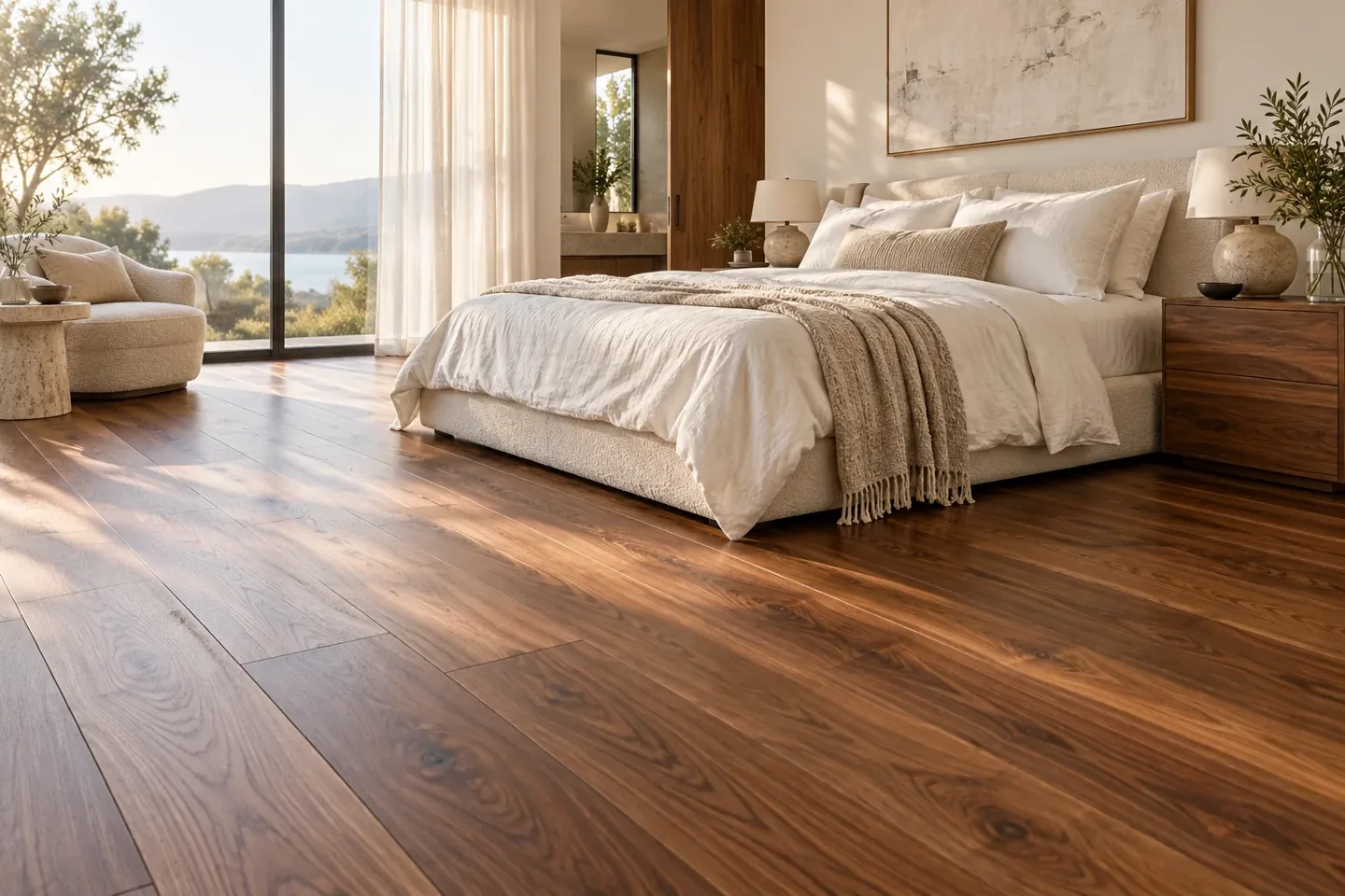 Hardwood flooring in a home